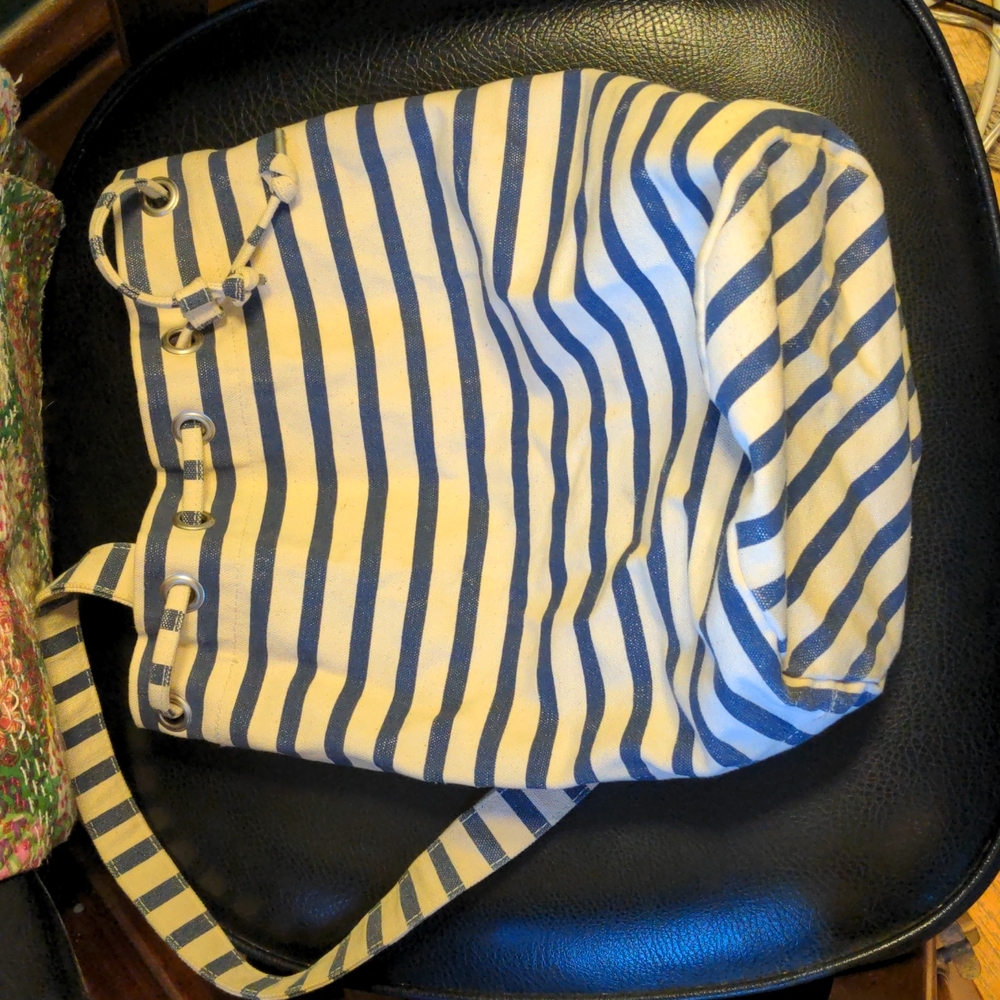 Nautical striped BAGGU sling bag